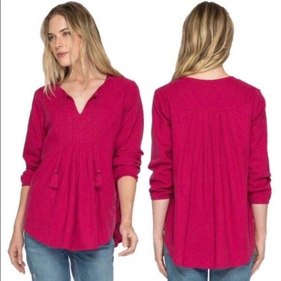 Johnny Was Calme Pink BOHO organic cotton
Peasant Blouse - Picture 1 of 6